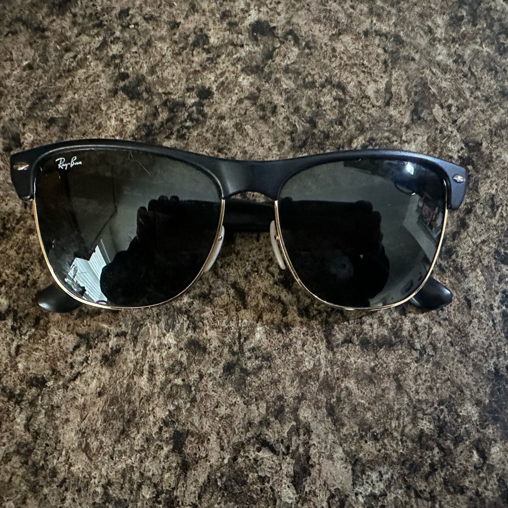 Ray-Ban Black and Gold Sunglasses